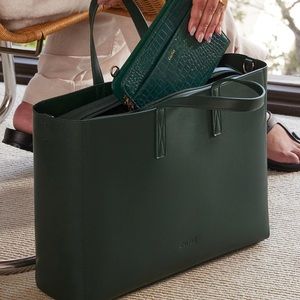 CALPAK Haven Laptop tote bag  in Forest Green